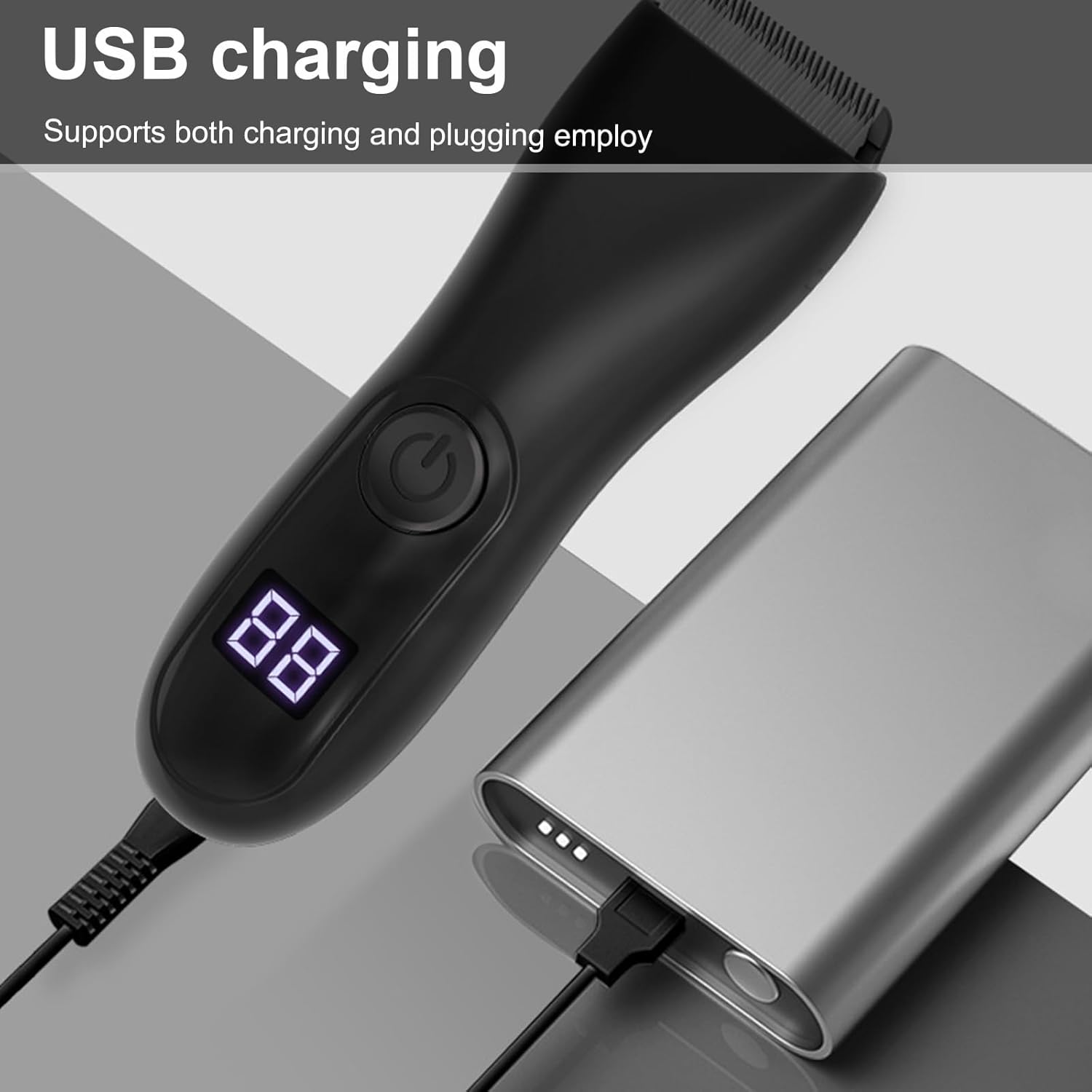 Groin & Body Hair Trimmer For Men Pubic Hair Trimmer Man Electric Cordless Rechargeable Shaver Body Groomer