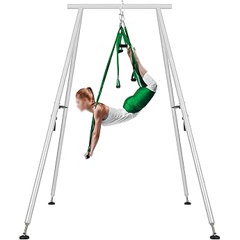 VEVOR Aerial Yoga Frame, 9.6 FT Height Yoga Swing Stand, Max 250kg/551lbs Steel Pipe Inversion Yoga Swing Stand Yoga Rig Yoga Sling Inversion Equipment for Indoor Outdoor Aerial Yoga