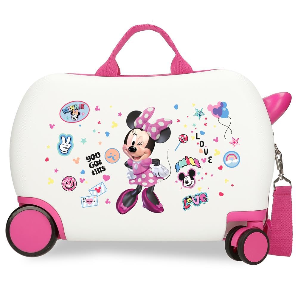 Disney Joumma Disney Minnie Party Maleta Infantil Blanco 45x31x20 cms Rígida ABS 24,6L 1,8 kgs 4 Ruedas Equipaje Mano