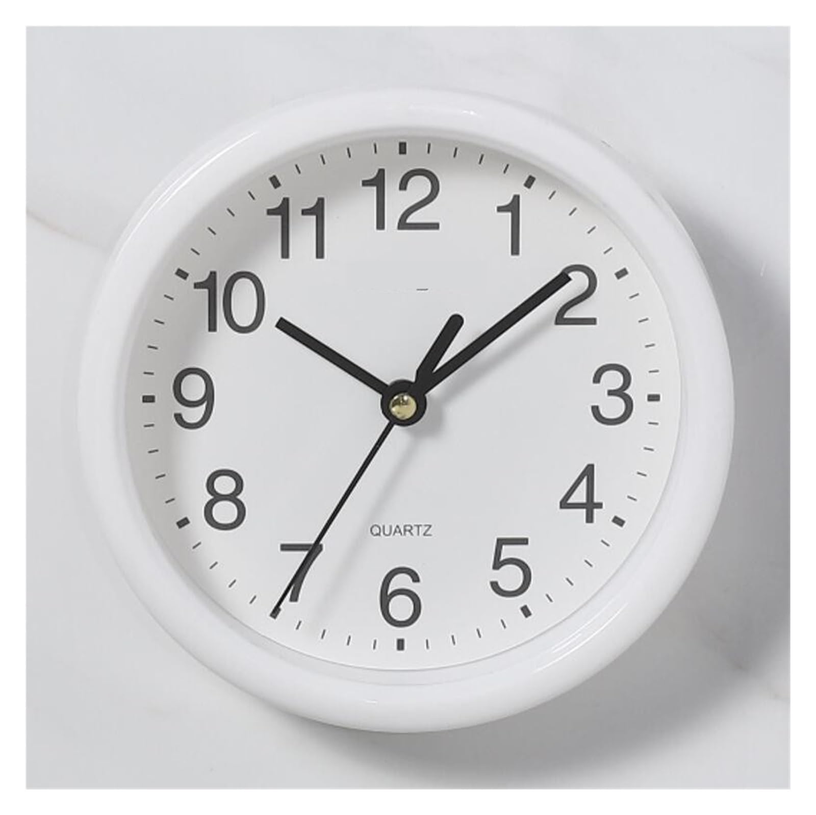 LUYSGBXR Wall Clock Small Wall Clocks With Frame Transparent Plastic Candy Colors Mute 15cm Hanging Watch Clock Living Room Home Decor(WHITE)