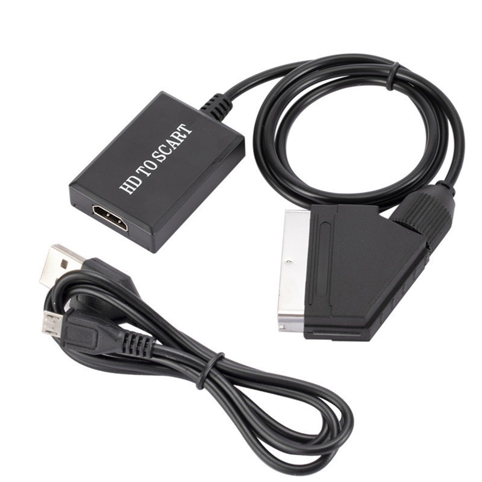 DAGIJIRD HDMI al convertitore SCART 1080P 60HZ HD Video Converter Supporta PAL/NTSC per monitor TV