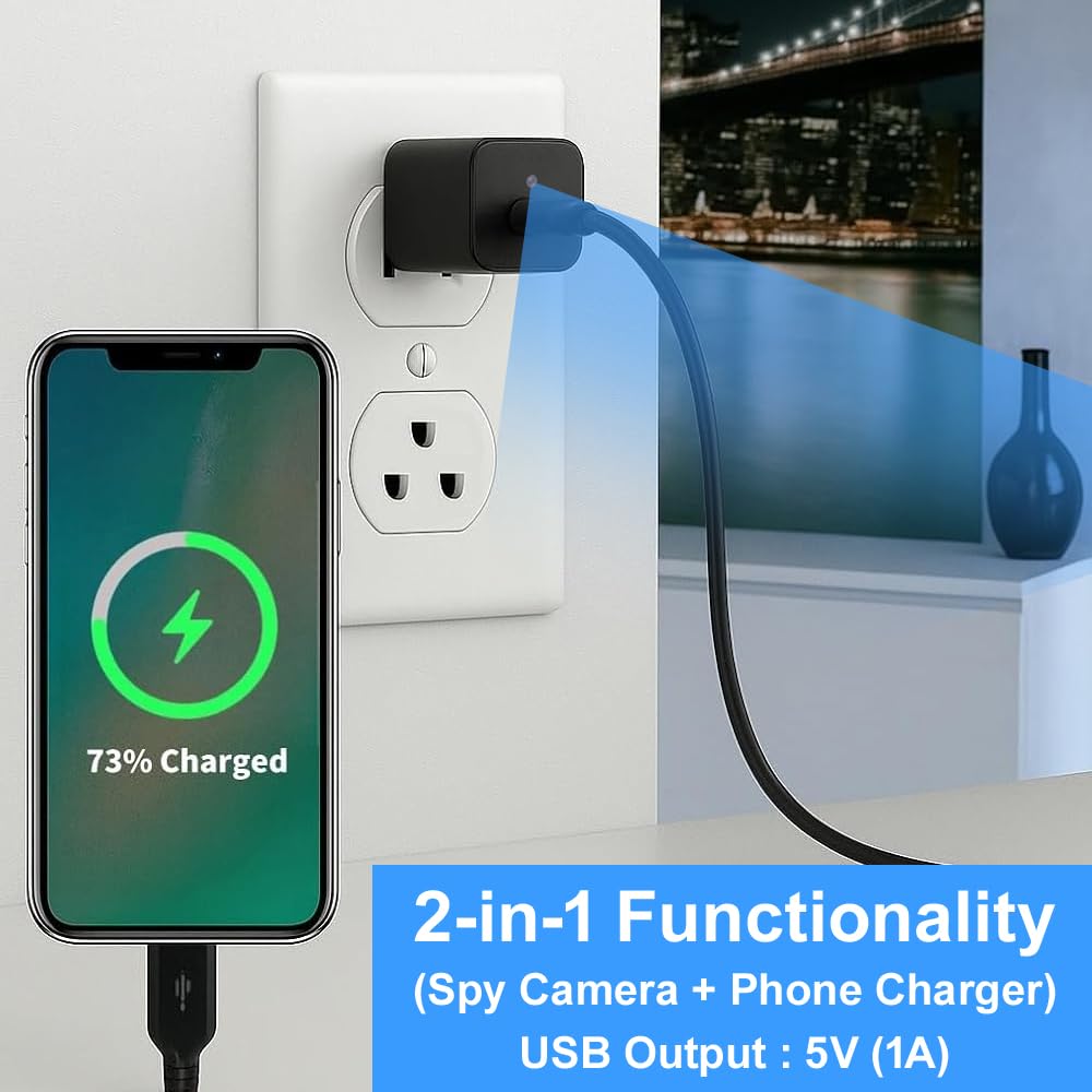 IFITech Mini Charger Camera - 1080P HD Security -4