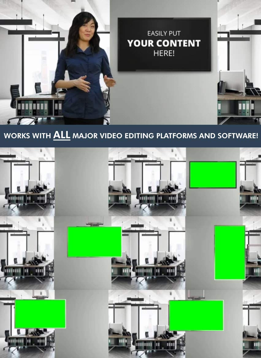 Contemporary Office Green Screen Virtual Set
