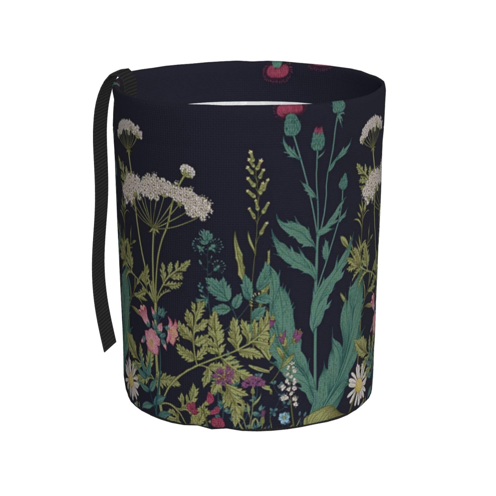 Cubo de basura pequeño para coche, diseño vintage de diente de león, plegable, impermeable, a prueba de fugas, organizador interior para coche, accesorios