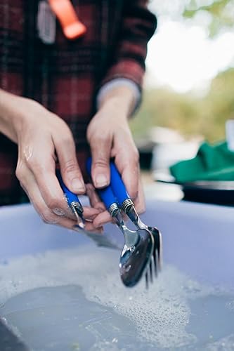 Miniatura 8 de Stansport set de 24 unidades de vajilla esmaltada para campamento, azul