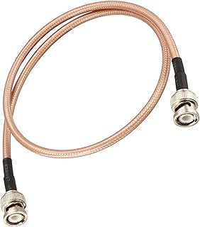 Rebower RG400 Coaxial Cables BNC Male to BNC Male, [for Video Signal Transmission] - 2Feet / 50 Ohm/Gold Tone / 1Pcs
