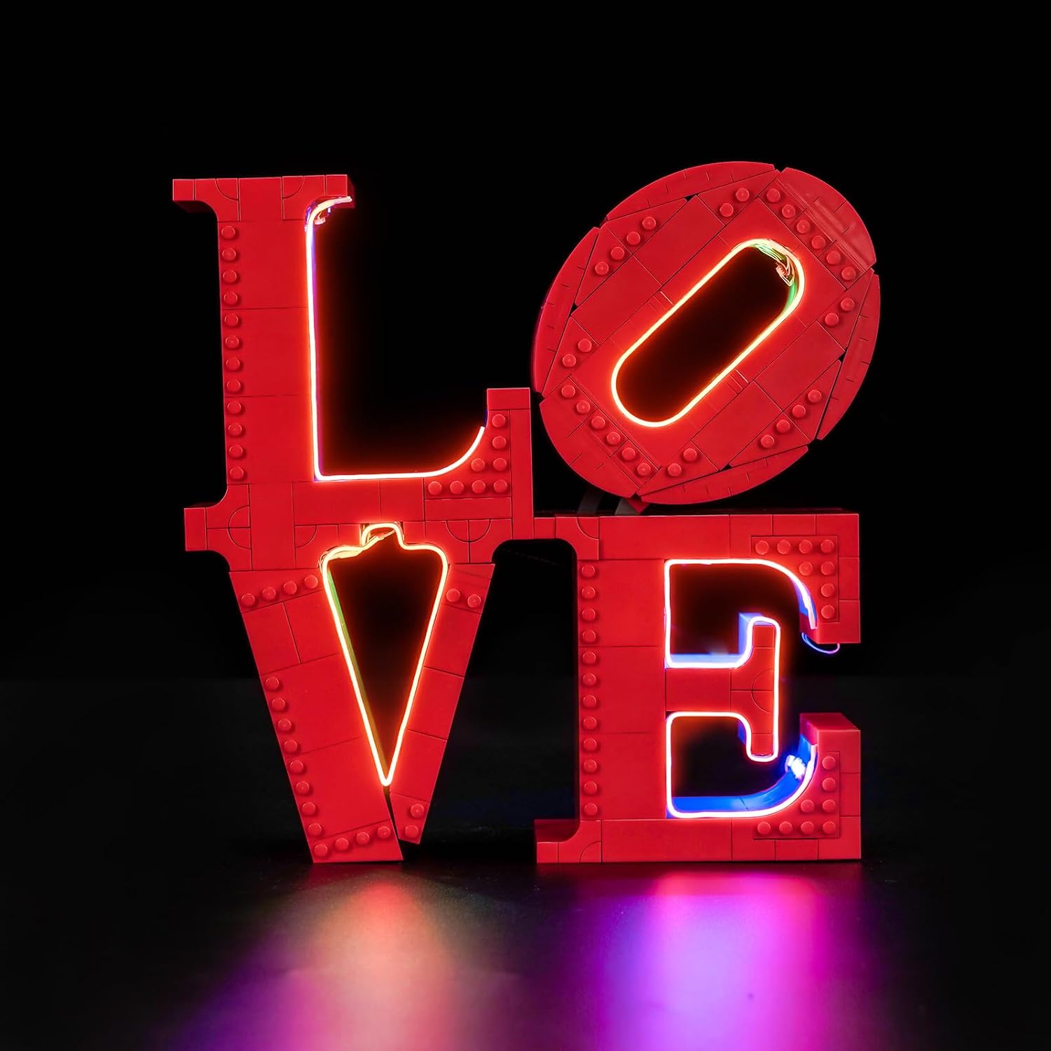 LocoLee Light kit Compatible with Lego 31214 Love Sculpture, LED Lighting Accessories for Lego Love (Lights Only, Model NOT Included)