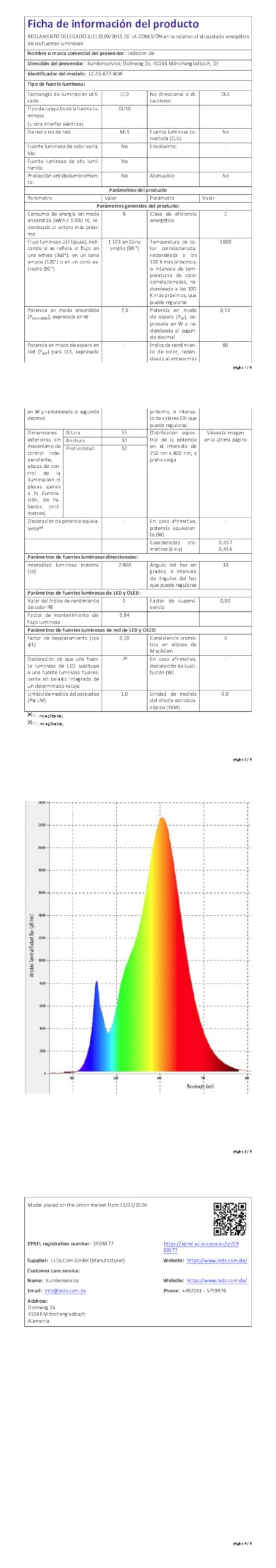 ledscom.de Zestaw 10 reflektorów ogrodowych z kolcem uziemiającym PIRK z wtyczką Schuko do użytku na zewnątrz, czarny, w tym GU10 LED (ciepła biel, 7,6 W każdy, 1103 lm, 33°)