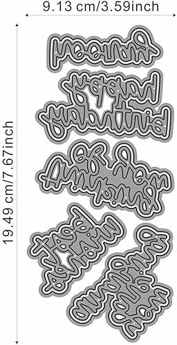 Miniatura 95 de Troqueles para álbumes de recortes para hacer tarjetas, troqueles de corte de metal de Navidad, plantilla de perforación de papel para manualidades