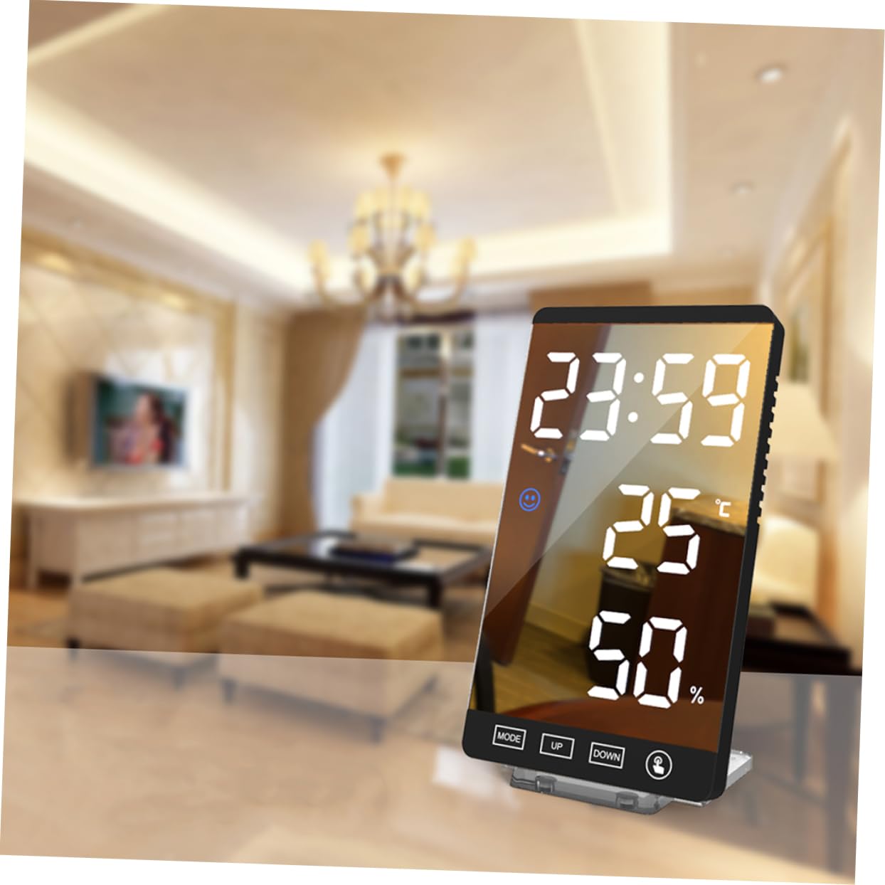 Reloj Despertador LED Negro con Pantalla Digital y USB