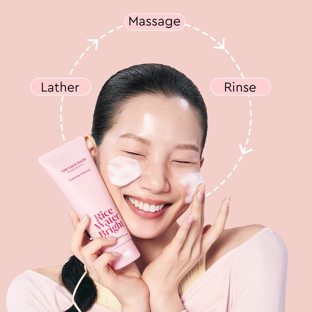 The Face Shop Rice Water Bright Face Wash - Glowing Skin -8