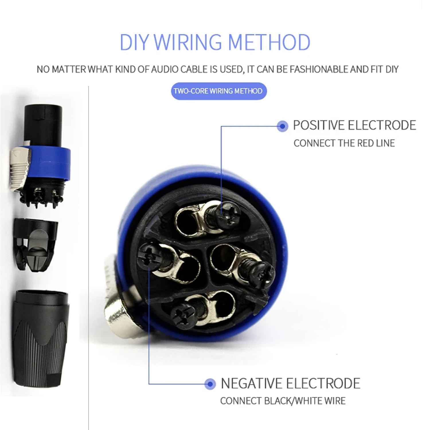 Greluma 2 Pack Kit De Connecteurs Speakon, Fiches De Haut