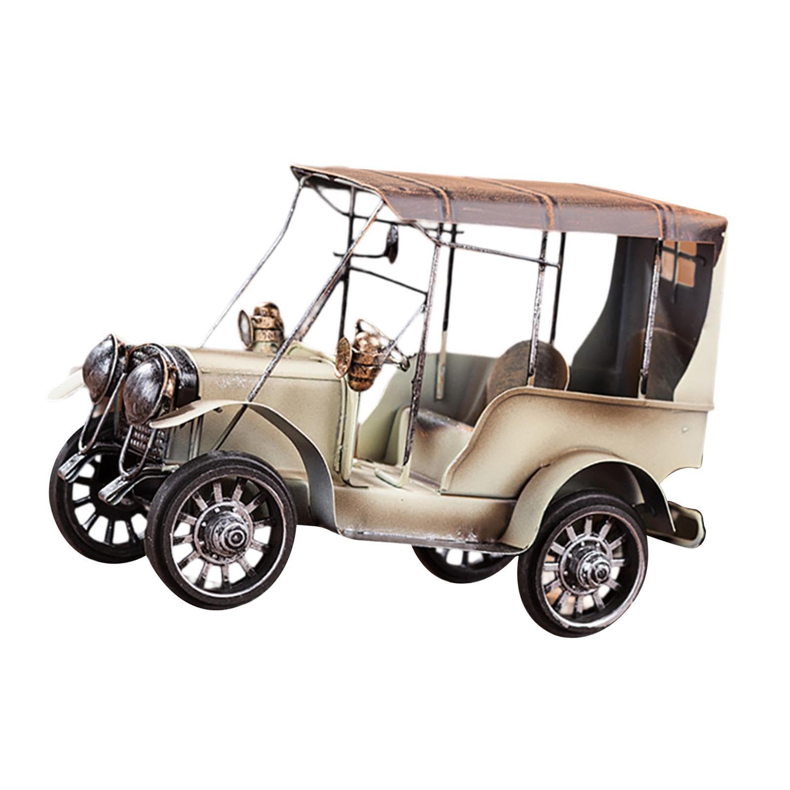 TWISAXC Metal Classic Car Sculpture Collectible for Creative Figure Ornament Crafts Birthday Gift Adding Realistic