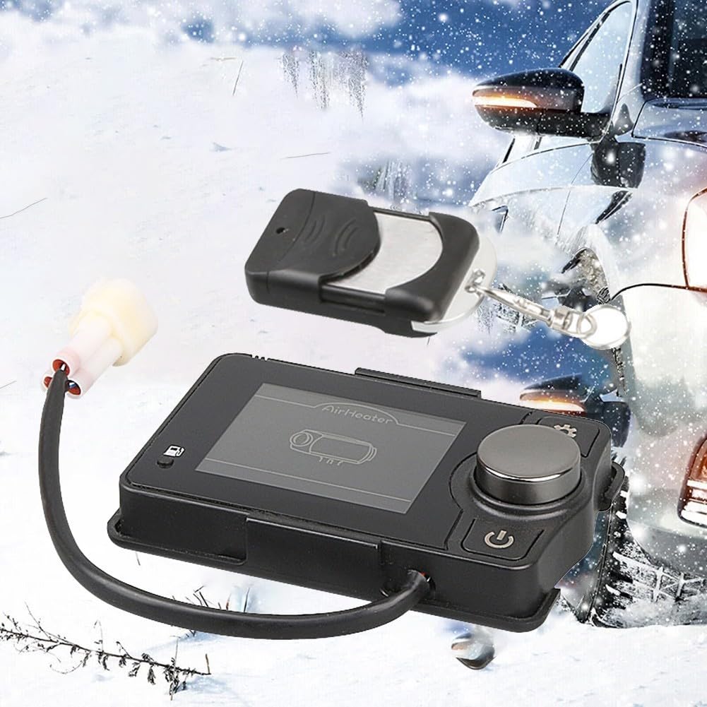 Pannello controller LCD da 12 V 24 V per riscaldamento da parcheggio con telecomando e compatibilità con app, interruttore regolabile per riscaldamento da 2 a 8 KW