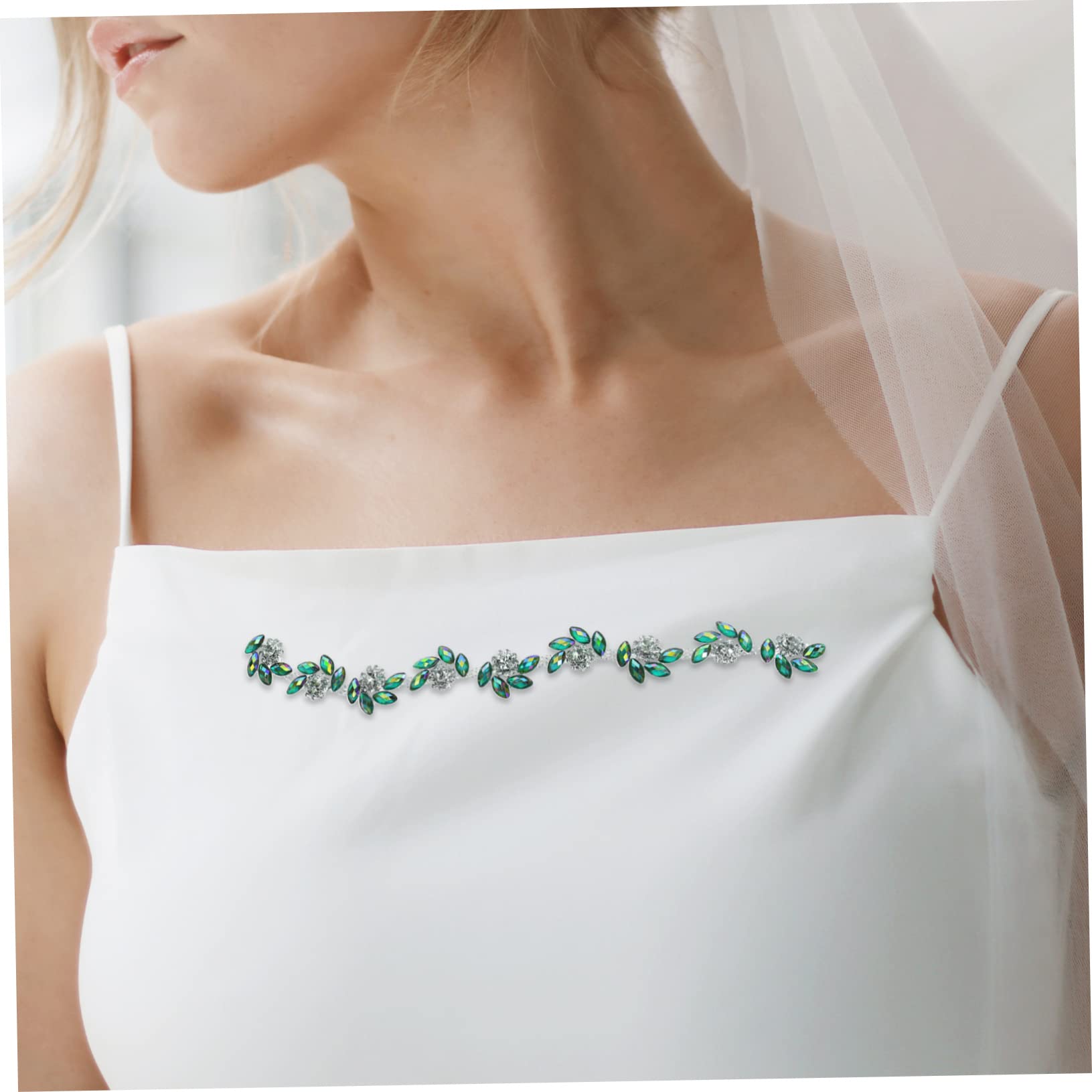 STOBOK 4pezzi Borsa Con Applicazione Di Fiori Strass Per Abbigliamento Da Cerimonia Decorazione Elegante Per Sposi e Damigelle Per Vestiti Scarpe e Accessori Fai Da Te