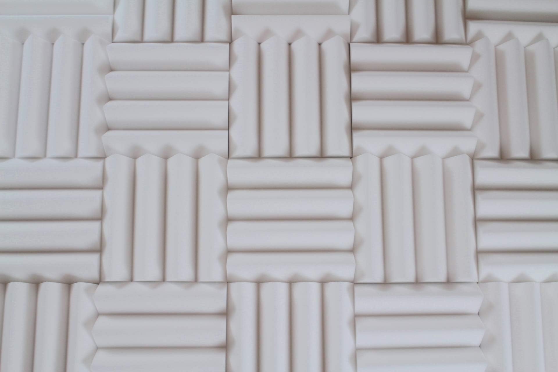 White Acoustic Foam Panels - Wedge Style Studio Foam Soundproofing Tiles - 12x12 Inch - Multiple Thicknesses - Adhesives Included (Bass Traps - 2 Pack)