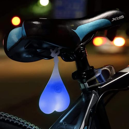 Miniatura 10 de YUERWOVER Luz trasera LED para bicicleta, luz trasera de bicicleta, luz nocturna, esencial para asiento de ciclismo, lámpara de seguridad para