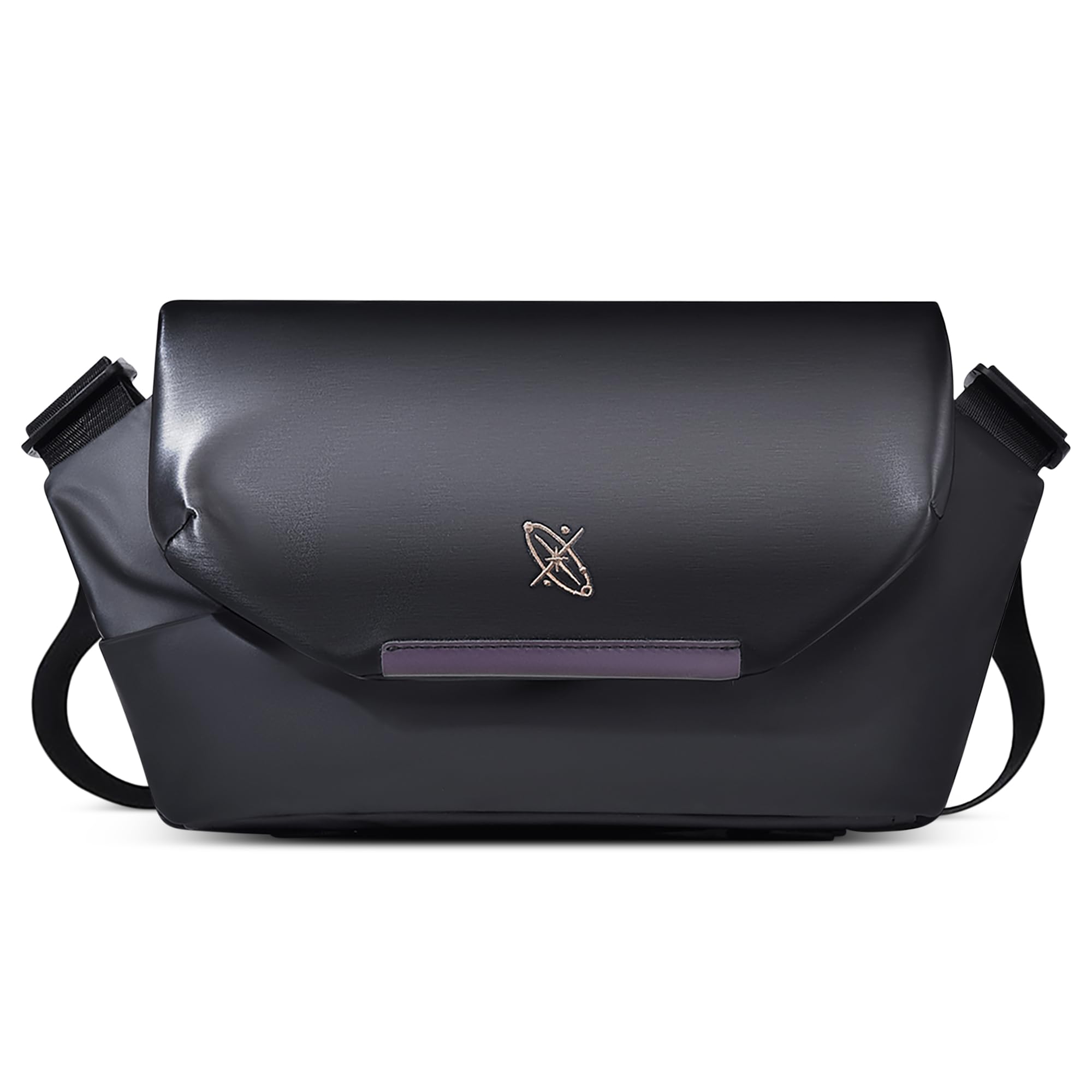 VARLIVOO Borsa a Tracolla Uomo Impermeabile in Nylon Borsa a Spalla con Supporto per Treppiede Borsa Messenger Sacchetto Uomo per Lavoro Scuola Viaggio Nero B