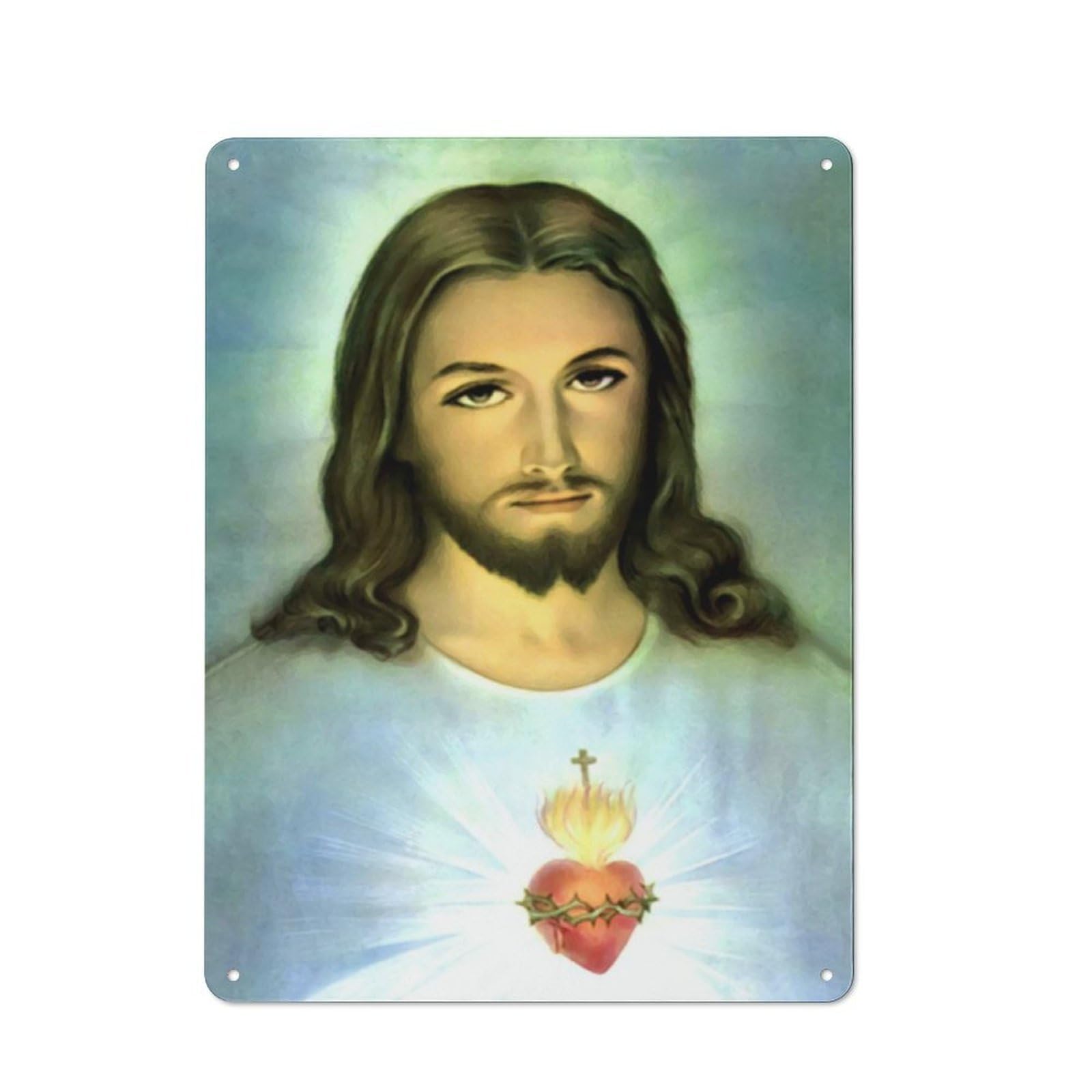 Junmoney Bible Verse Religion Jesus Kitchen Metal Sign With Design 40X30cm, Cosy Kitchen Wall Decor For Bakery, Diner, Cafe Or Family Room