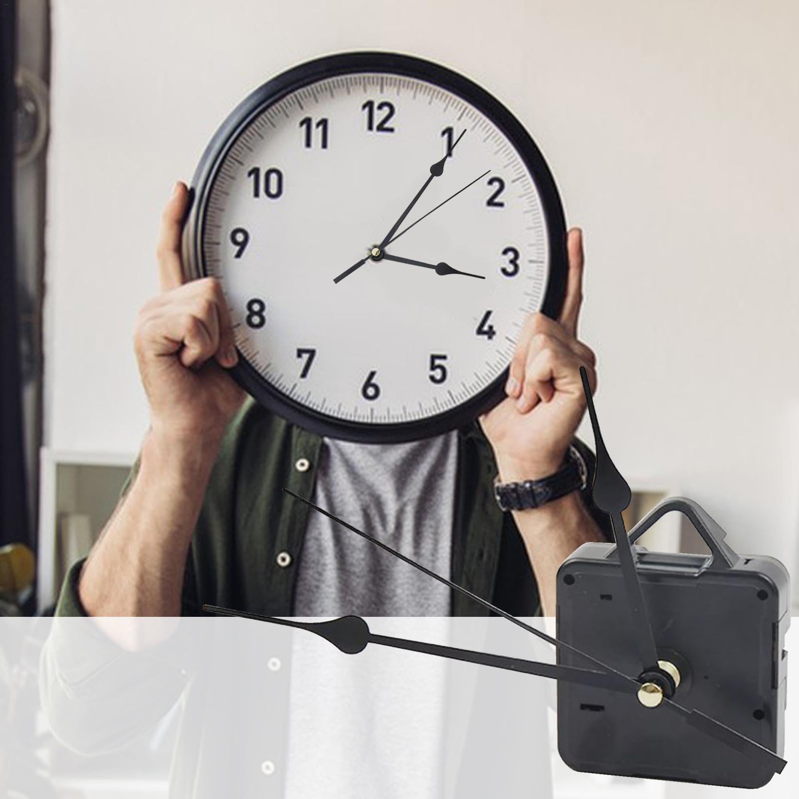 Amazon.co.jp: zwxqe 電池式時計メカニズム、時計の針とモーターキット