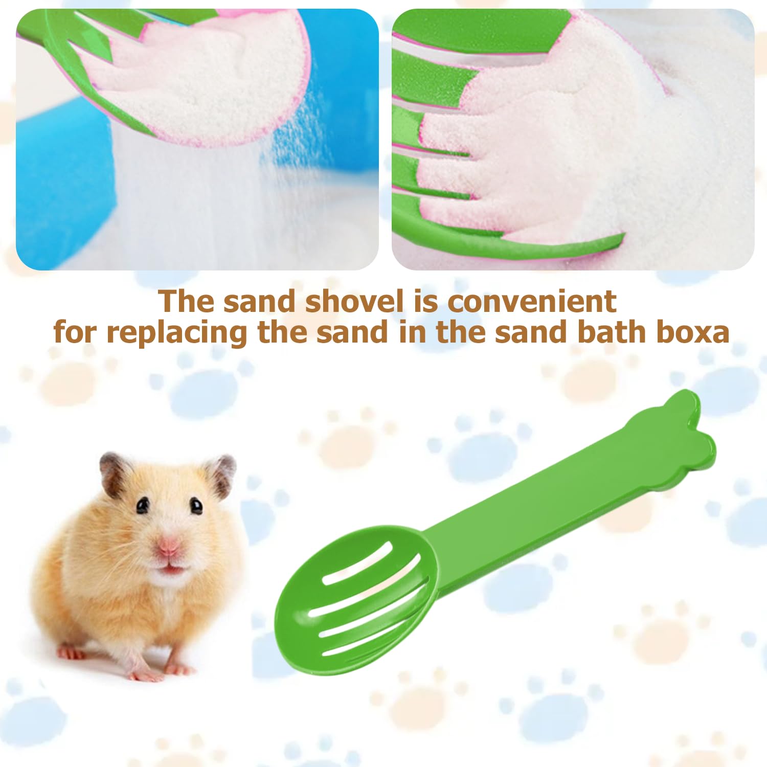 Bagno Di Sabbia Per Criceti Nizirioo - Box Trasparente Con Scala In Legno E Paletta, 15.5x10.5x6cm - Foto 10