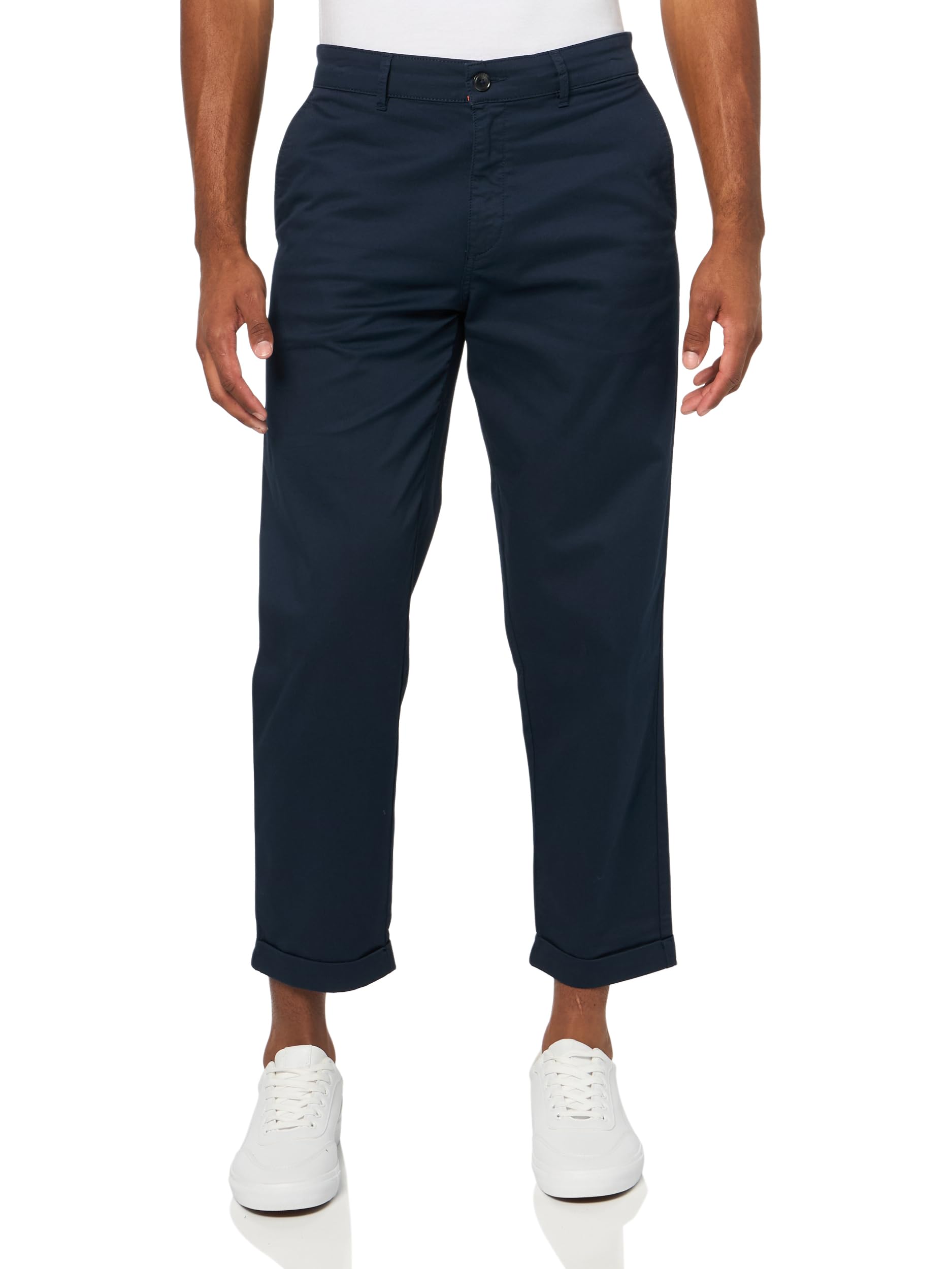 BOSS Mens Chino Turn Up Twill Trousers