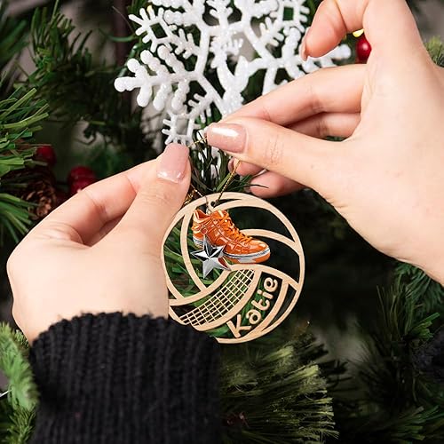 Miniatura 4 de WONWIX Adorno de resina para amantes de los jugadores de voleibol, estrella y zapatos, adornos de bola deportiva, regalos para hombres, mujeres,