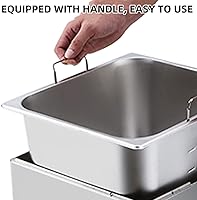 Vista 7 de Freidoras comerciales de 11 litros x 2 freidora eléctrica grande de doble tanque para encimera para restaurante con 2 cestas de freír y tapas, 1700