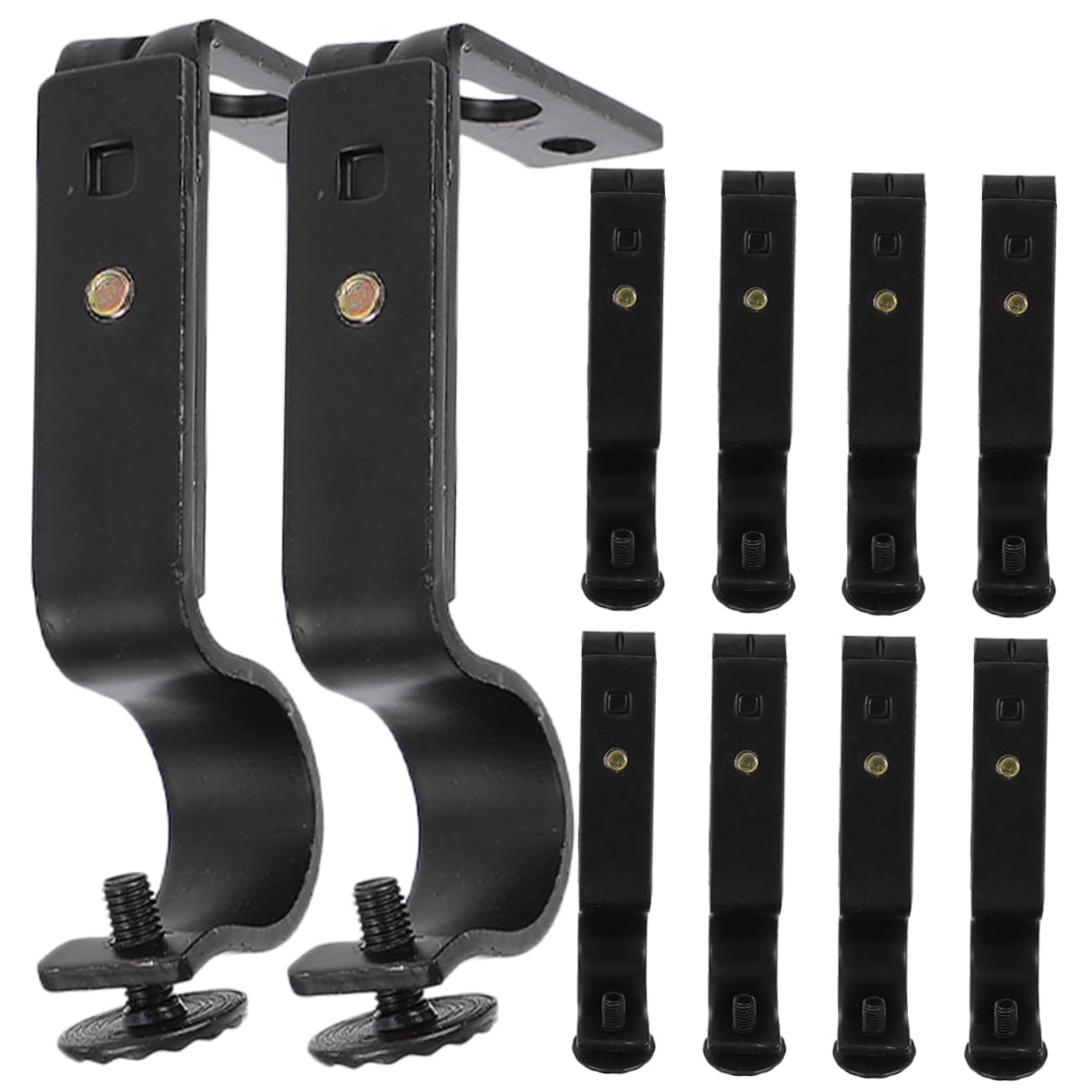 Cabilock 10pièces Supports de Tringle à Rideaux Muraux Fer Faciles à Installer Fixer Polyvalents pour Différentes Tringles et Espaces Intérieurs