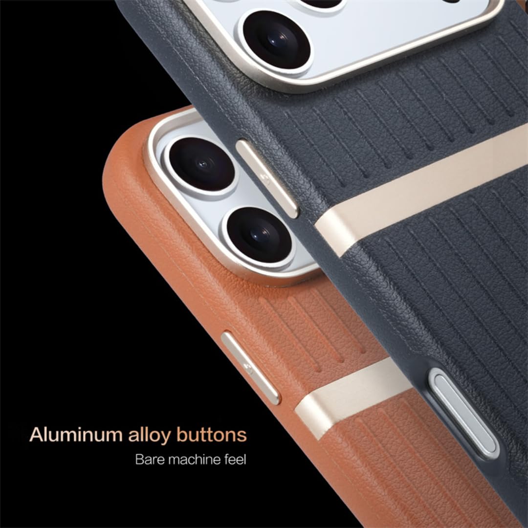 Étui en Cuir magnétique pour iPhone 15 avec Chargement sans Fil et Coque élégante (pour iPhone 15/Noir)
