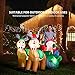VIVOHOME 6.9ft Long Christmas Inflatable LED Lighted Santa on Green Sleigh with Reindeers and Gift Boxes Blow up Outdoor Yard Decoration