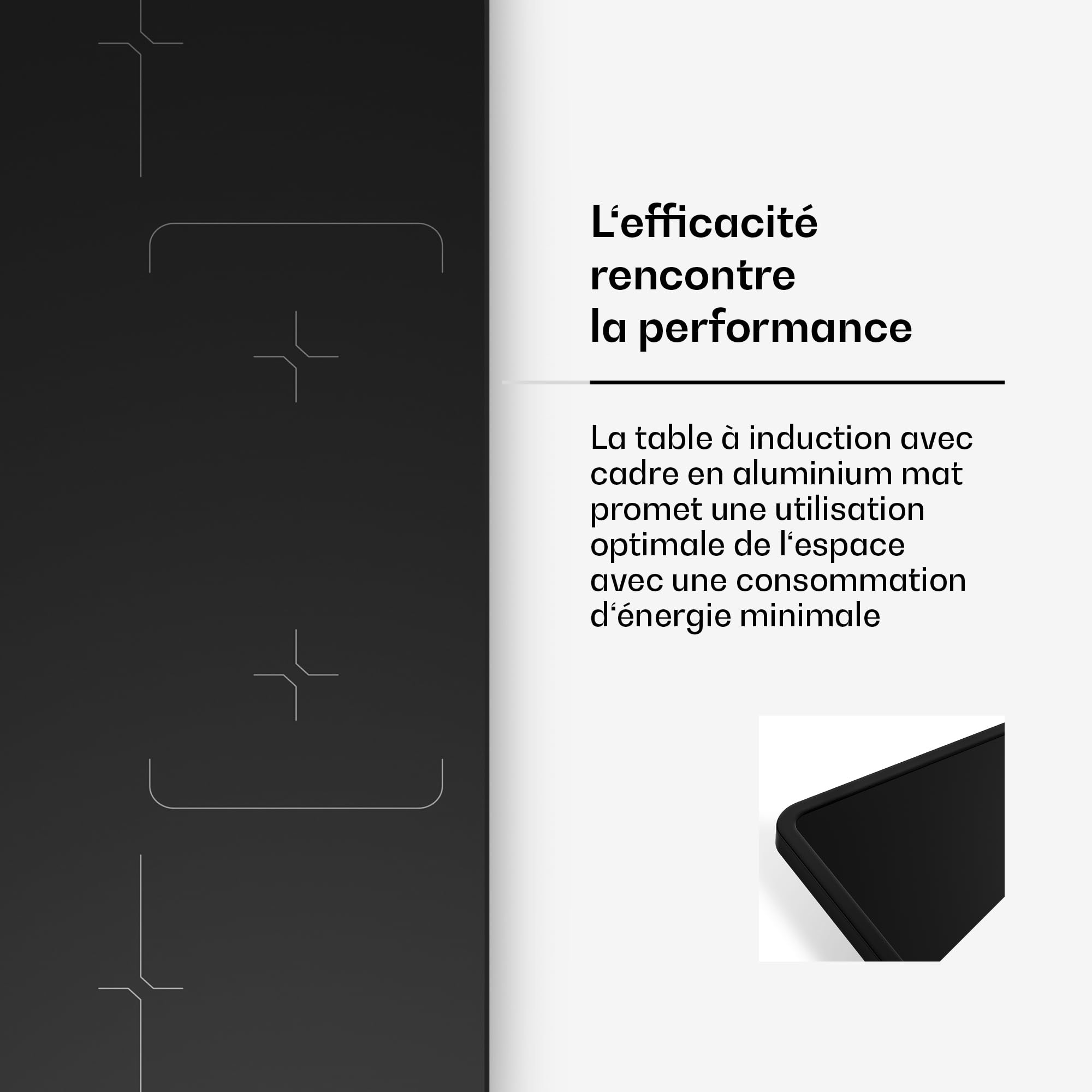 Klarstein Velaire Plaque Induction 90cm 4 Zones 7000W Boost Curseur Tactile Minuterie Sécurité Enfants Verre Céramique Encastrable Noir