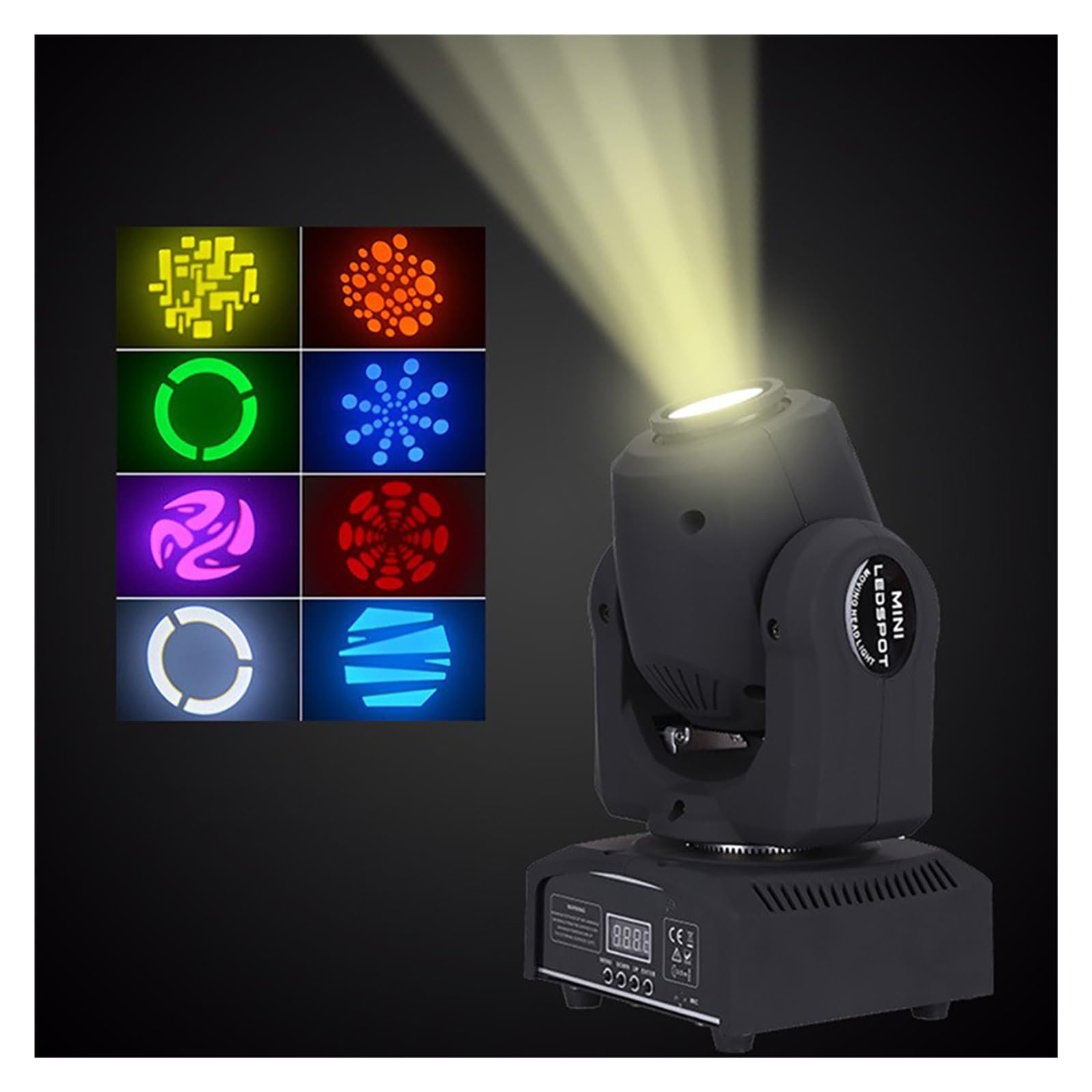 Światła dyskotekowe 60w reflektor z ruchomą głowicą Dmx512 Led Gobo Rgbw 8 wzór projektor oświetlenie sceniczne dla DJ Disco Party Bar Club Holiday Carnival