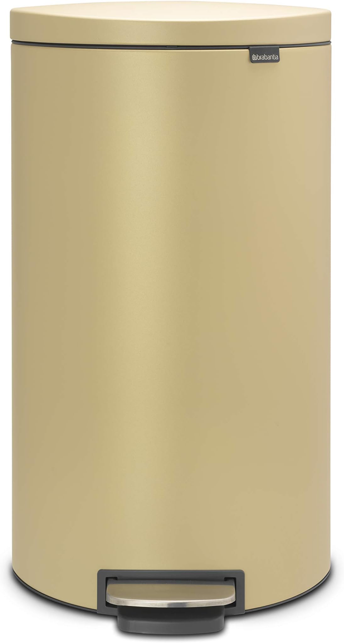 Brabantia 119583 Flatback + Kitchen Bin, 30 L, Mineral Golden Beach