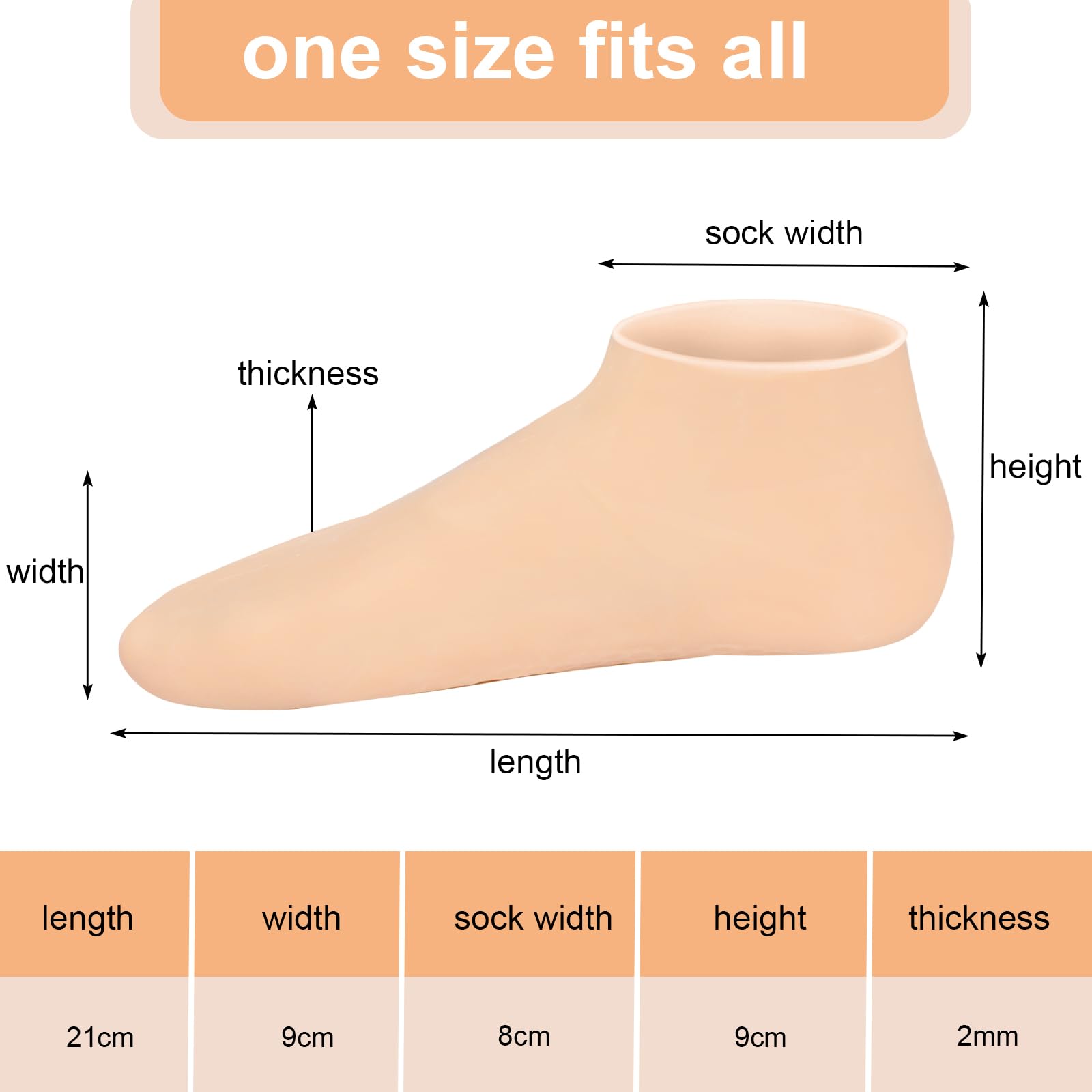Chaussettes Hydratantes Pour Pieds Secs, Antidérapant Chaussette Silicone Pied Réutilisables Chaussette Hydratante Pied Chaussettes Silicone Crevassés Et La Peau Rugueuse Spa 36-44