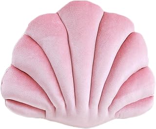 Shell Pillow Pink Seashell Throw Pillows Aesthetic Plush Cute Home Office Decor Bed Sofa Cushion for Girls Gift
