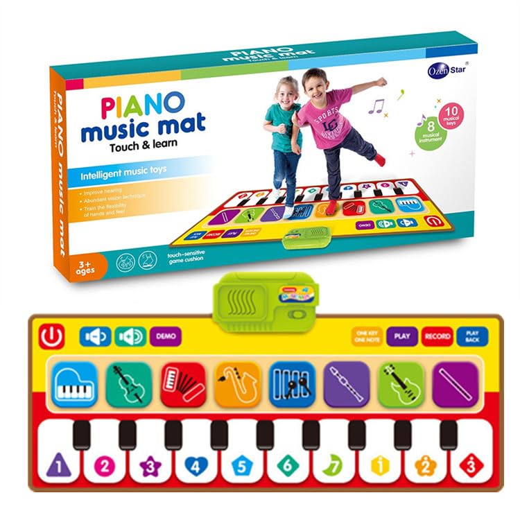 BLiSS HUES Musical Piano Keyboard Mat for Kids-Multifunctional Musical Mat for Kids- Toddlers Touch Play & Dnacing Mat (B0D2266FXX) Amazon Price History, Amazon Price Tracker