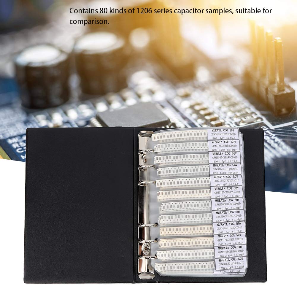 1206 Valore 80 Kit condensatori, resistore Cartella assortita, resistore Combo Kit campionario Organizer campionario Componenti elettronici, componenti elettronici