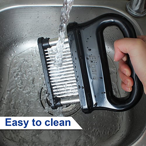 Eligara Meat Tenderizer with 48 Stainless Steel Needle Blade | Steak Tenderizer with ABS Safe Plastic, Lightweight & Durable Kitchen Cooking Tool