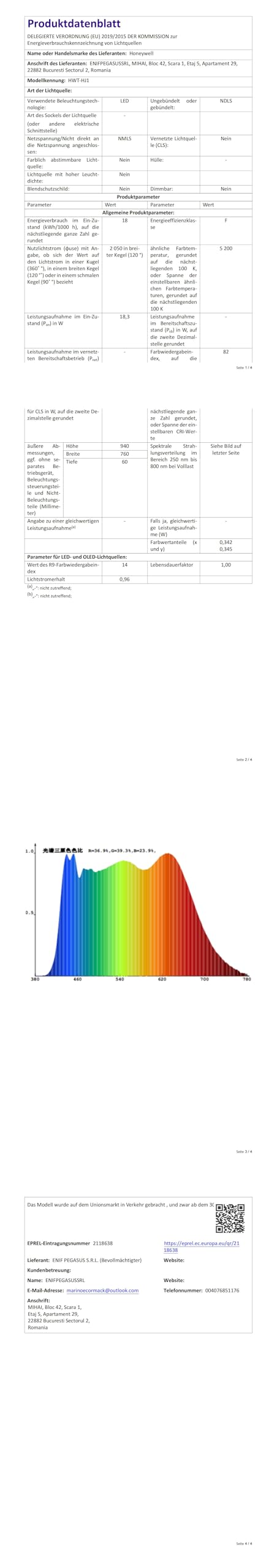 Honeywell Lampada a pinza LED HJ1 Sunturalux 1200LM per ufficio casa | CRI≥97, 3000K-5700K, bassa luce blu, senza sfarfallio, lampada da tavolo dimmerabile per computer, nera