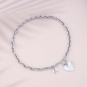 ぐら♡ページ ハートイバラリングシルバーネックレス(チェーン付ペンダント