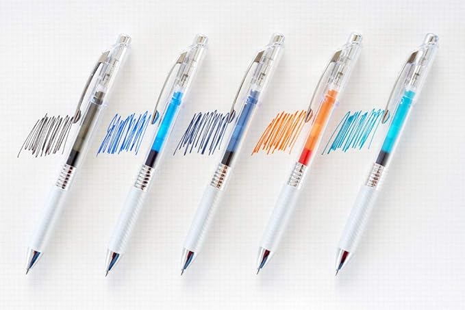 Amazon Com Pentel Energel Infree Gel Ink Ballpoint Pen 0 5mm Needle Tip Turquoise Blue Ink 5 Pen Set Japan Import