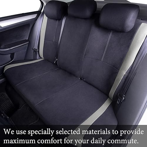 Miniatura 3 de AICEL Juego completo de 9 fundas de asiento de automóvil, protectores de asiento delantero y trasero, fundas universales de asiento lavables de dos