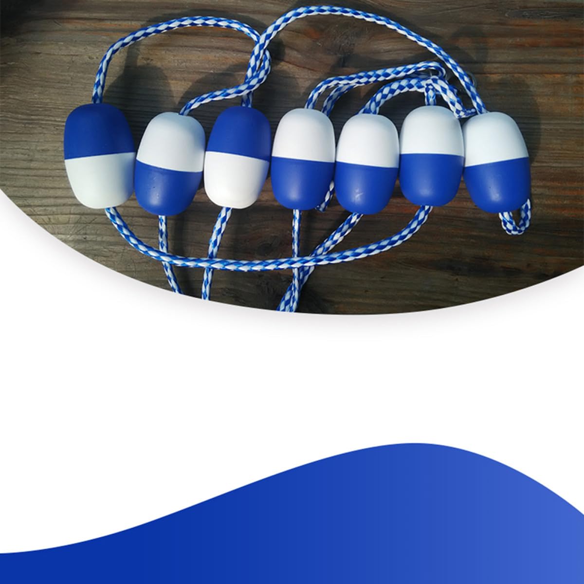 Corda galleggiante da 7 m, divisore di sicurezza per piscina, con palline galleggianti, accessorio professionale per la separazione delle corsie e la sicurezza del nuoto