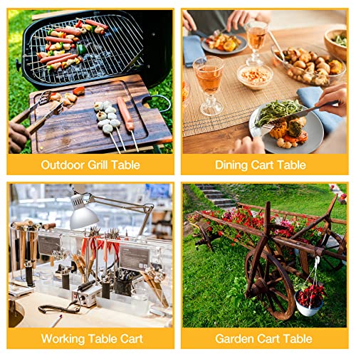 Piamomso Movable Kitchen Island, 3 Tier Multifunctional Rolling Storage Kitchen Cart, Serving Cart On Wheels For Dining Room, Restaurant #TOP5