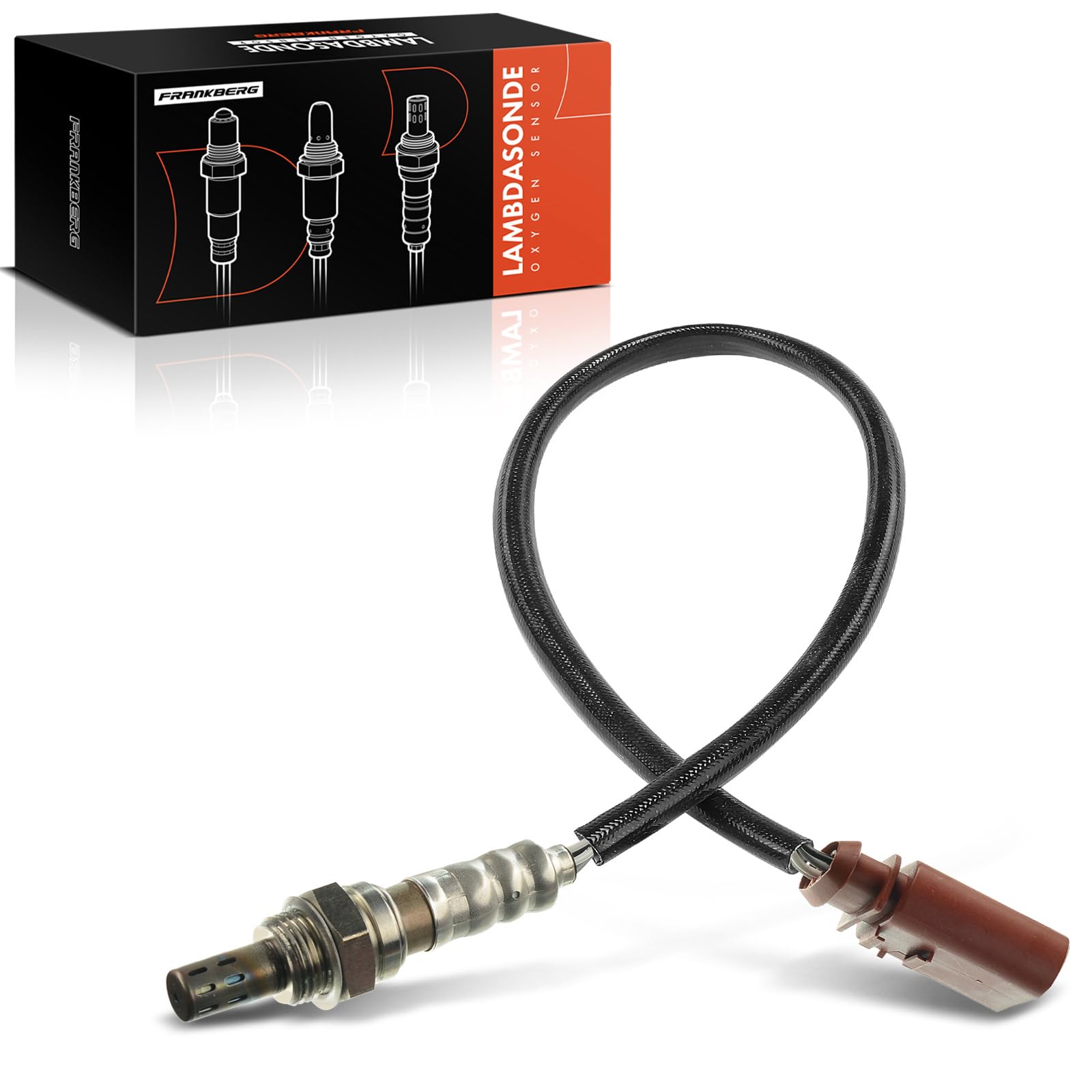 Frankberg Sonde lambda (capteur de diagnostic après catalyseur) 03C906262 | Compatible avec: Polo 9A 9N, R.o.o.m.s.t.e.r 5J7, NH3 rapide, Ibiza IV ST 6J8 6P8, Ibiza IV 6J5 6P1, Fabia I Salon 6Y3