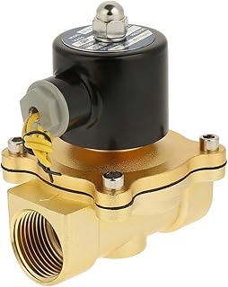 Electric Valve, Electric Solenoid Valve, Brass Normally Closed DC 12V 1 inch 2-Way 2-Position Electric Solenoid Valve with Excellent Water-Resistant Performance