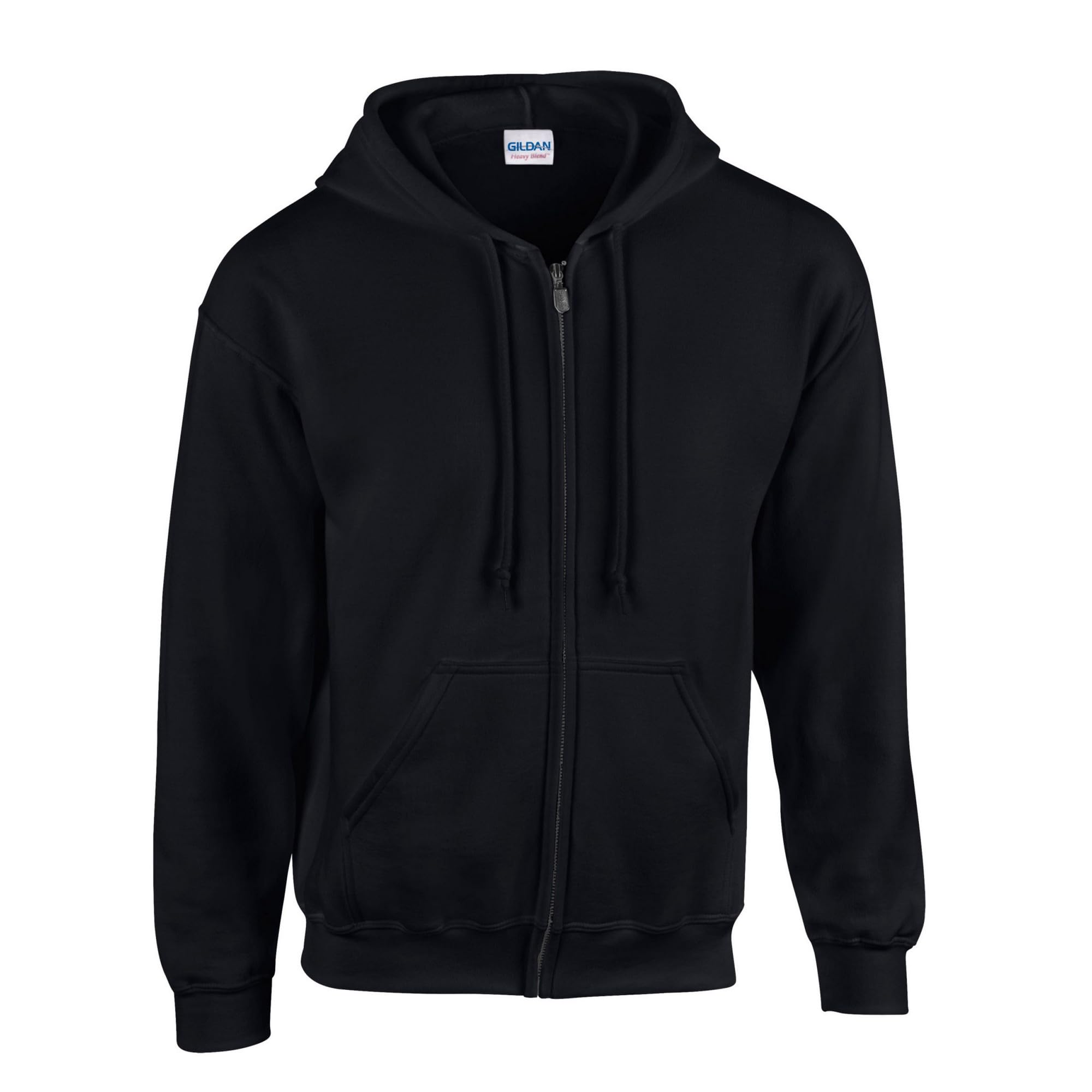 Gildan Heavy Blendâ Full Zip Hooded Sweatshirt Sweatshirt, Black, 2XL Unisex Adult, Black, XXL