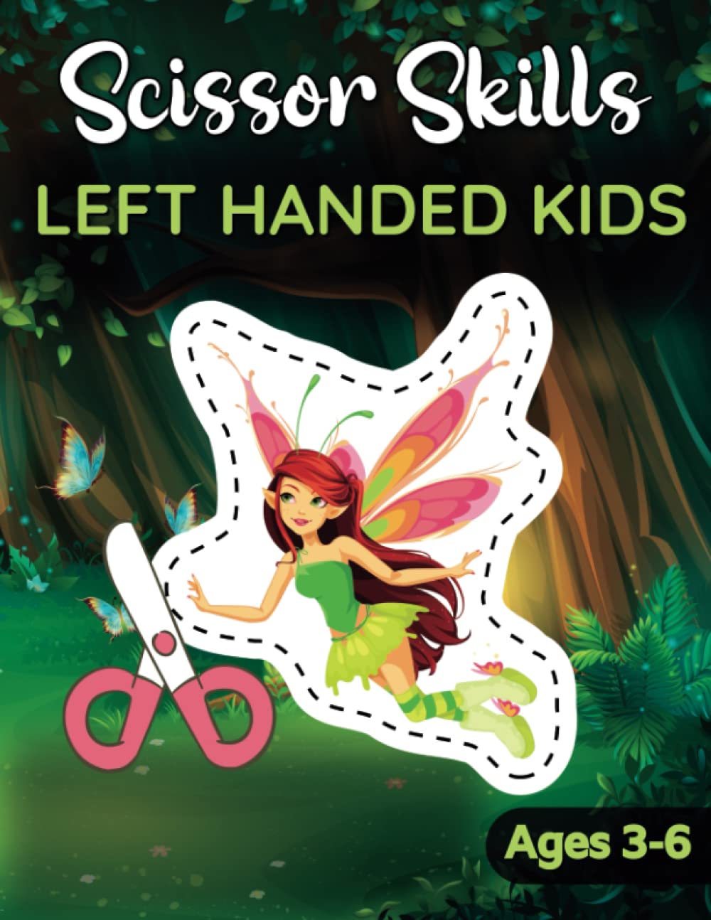 Scissor Skills for Left Handed Kids: Preschool Cutting and Coloring Activity Workbook for Kids Ages 3-6 | Learn Cutting with Left Handed Scissors