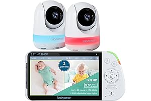 Babysense 5.5" 1080p Split-Screen Baby Monitor
